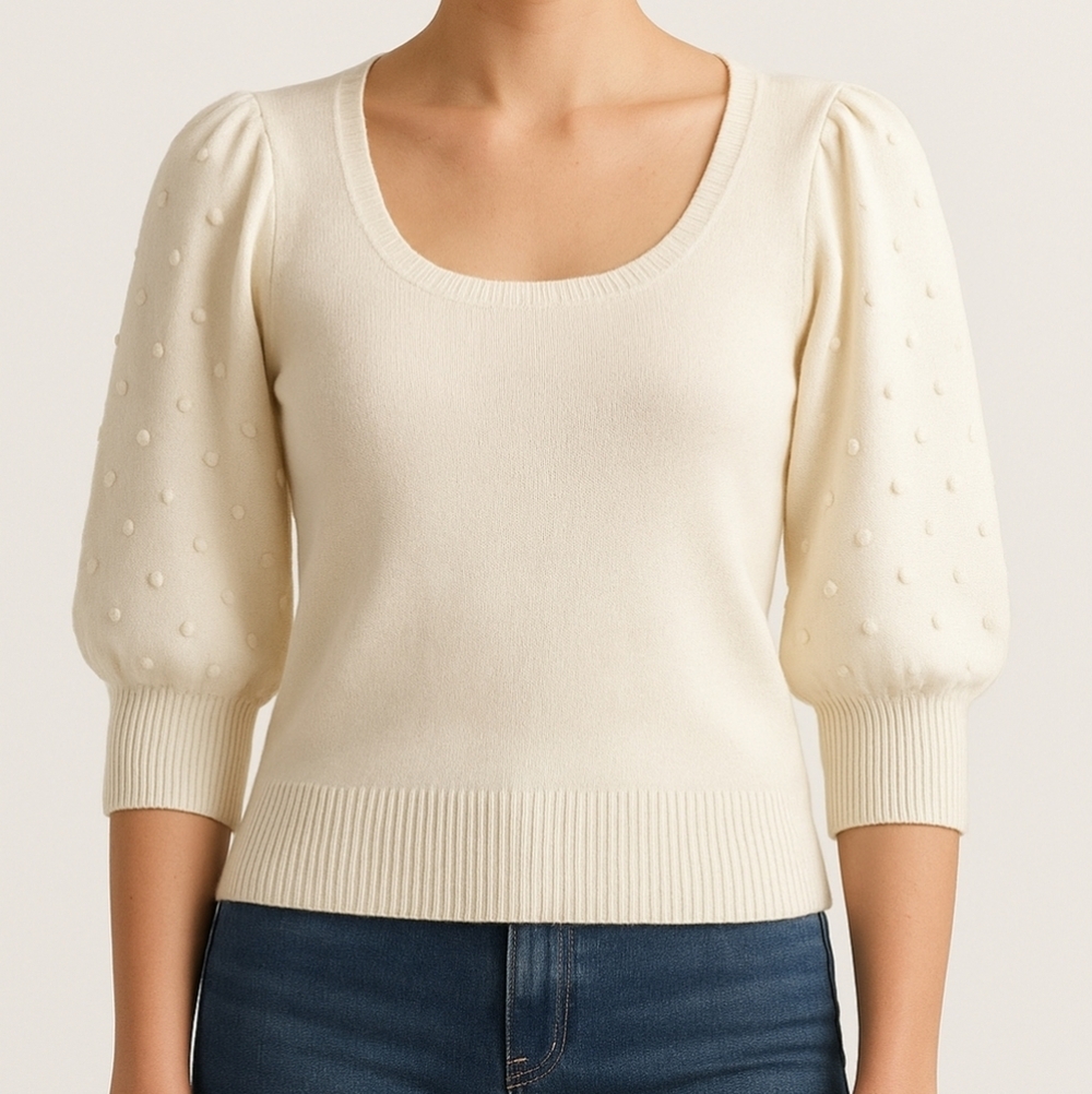 Lily White Cream Knit Top - Picture 6 of 6